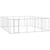 Outdoor Dog Kennel Galvanized Steel 390.7 ft²