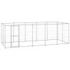 Outdoor Dog Kennel Galvanized Steel 130.2 ft²