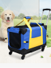 Pet Rolling Carrier With Wheels Pet Travel Carrier Transport Box Dog Strollers For Small Dogs Cats Up To 28 LBS