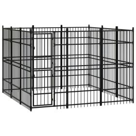 Outdoor Dog Kennel Steel 89.2 ft²