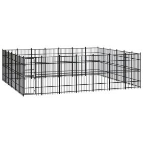 Outdoor Dog Kennel Steel 416.7 ft²