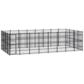 Outdoor Dog Kennel Steel 317.4 ft²