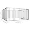 Outdoor Dog Kennel 78.7"x78.7"x39.4"