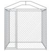 Outdoor Dog Kennel with Canopy Top 78.7"x78.7"x88.6"