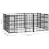 Outdoor Dog Kennel Steel 148.8 ft²