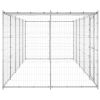 Outdoor Dog Kennel Galvanized Steel with Roof 130.2 ft²