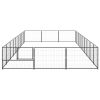 Dog Kennel Black 290.6 ft² Steel