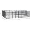 Outdoor Dog Kennel Steel 555.5 ft²