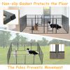 40in Outdoor Fence Heavy Duty Dog Pens 16 Panels Temporary Pet Playpen with Doors