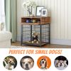 Furniture Dog Crates for small dogs Wooden Dog Kennel Dog Crate End Table; Nightstand(Rustic Brown; 19.69''W*22.83''D*26.97''H)