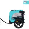 Light Green Foldable Pet Jogging Stroller Dog Carriers Bicycle Trailer Pet Dog Cat Bike Trailer