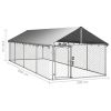 Outdoor Dog Kennel with Roof 236.2"x78.7"x59.1"