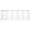 Outdoor Dog Kennel Galvanized Steel with Roof 130.2 ft²