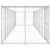 Outdoor Dog Kennel Galvanized Steel with Roof 234.4 ft²