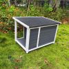 Outdoor Puppy Dog Kennel ,Waterproof Dog Cage, Wooden Dog House with Porch Deck