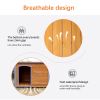 Dog House Outdoor & Indoor Heated Wooden Dog Kennel for Winter with Raised Feet Weatherproof for Large Dogs