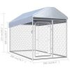 Outdoor Dog Kennel with Roof 78.7"x39.4"x49.2"