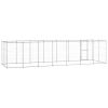 Outdoor Dog Kennel Galvanized Steel 182.3 ft²