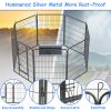 40in Outdoor Fence Heavy Duty Dog Pens 8 Panels Temporary Pet Playpen with Doors