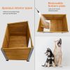 Dog House Outdoor & Indoor Heated Wooden Dog Kennel for Winter with Raised Feet Weatherproof for Large Dogs