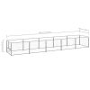 Dog Kennel Silver 53.8 ft² Steel