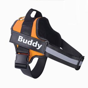 Dog Harness No Pull Reflective Breathable Adjustable Pet (Option: Orange-XL)