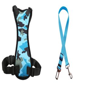 Car Seat Belts For Pets (Option: Blue-XL)