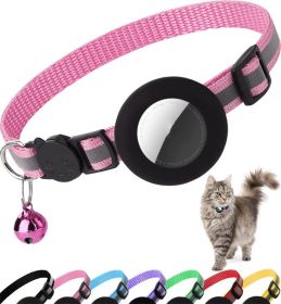 Applicable Airatg Pet Collar Kitten Puppy Reflective Anti-lost Pet Collar Neck (Color: Pink)