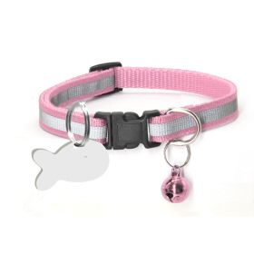 Nylon Reflective Collar Dog Cat (Option: Pink-S)