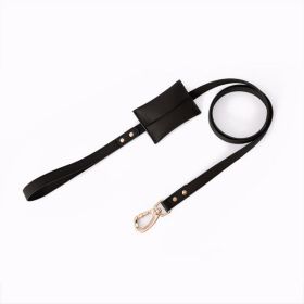 Small Dog Soft Leather Pet Box Leash (Option: LeashClassic Black-150cmX2cm)