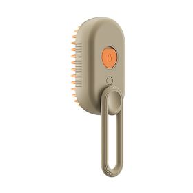 Pet Comb Dog Electric Spray Massage (Option: Milk Brown-USB)