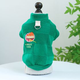 Pet Ring Dog Clothes Round-neck Shirt (Option: Green-XS)