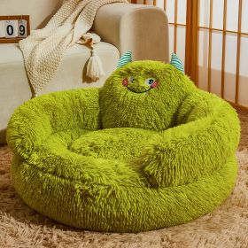 Kennel Winter Thermal Bed Medium And Small (Option: Green Smile Little Monster-L)