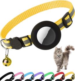 Applicable Airatg Pet Collar Kitten Puppy Reflective Anti-lost Pet Collar Neck (Color: yellow)