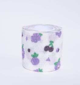 Printed Bandage Pet Out Anti-dirty Adhesive Bandage Non-woven Elastic Bandage (Option: Purple Strawberry-25X45MM)