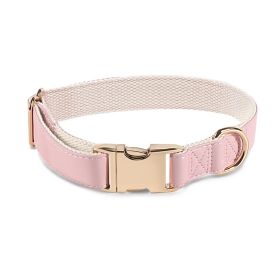 Pet Collar Metal Buckle High Quality All-match (Option: Pink Golden Necklace-S)