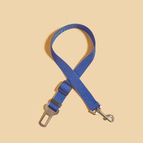 Adjustable Pet Safety Belt Leash; Dog Car Seat Belt For Dogs & Cats Outdoor Travelling (Color: Blue)