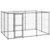 Outdoor Dog Kennel Steel with Roof 78.1 ft²