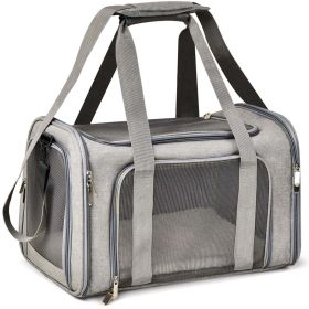 Pet Carrier for Cats, Dogs and Puppies, Gray, (Suitable For Daily Travel), 22 Lbs (size: 22lbs)