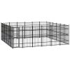 Outdoor Dog Kennel Steel 357.1 ft²