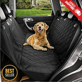 Pet Dog Car Seat Cover Rear BackTravel Waterproof Bench Protector Luxury -Black XH (default: default)