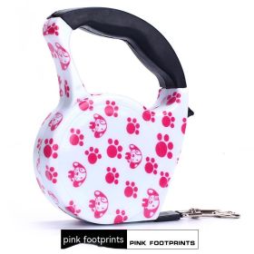 Pet Automatic Retractable Traction Dog Leash (Option: Footprints-5 M X1cm Wide)