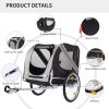 Yellow Outdoor Heavy Duty Foldable Utility Pet Stroller Dog Carriers Bicycle Trailer