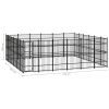 Outdoor Dog Kennel Steel 357.1 ft²