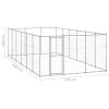 Outdoor Dog Kennel Galvanized Steel 234.4 ft²