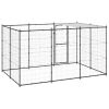 Outdoor Dog Kennel Steel with Roof 78.1 ft²