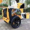 Yellow Outdoor Heavy Duty Foldable Utility Pet Stroller Dog Carriers Bicycle Trailer