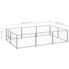 Dog Kennel Silver 64.6 ft² Steel