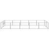 Dog Kennel Silver 107.6 ft² Steel