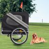 Yellow Outdoor Heavy Duty Foldable Utility Pet Stroller Dog Carriers Bicycle Trailer